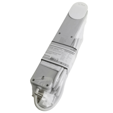 Сетевой фильтр 4-местный с/з STEKKER HM20-41-03 3x1мм2, 3 м, серия Optima, белый 50090