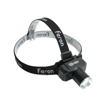 Фонарь налобный FERON TH2314 c аккумулятором 20W, 2500mAh IP44, USB type-C, Алюминий 51621