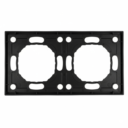 Рамка STEKKER, PFR00-5002-05 2-местная, серия Эмили, черный уголь, soft touch 49859