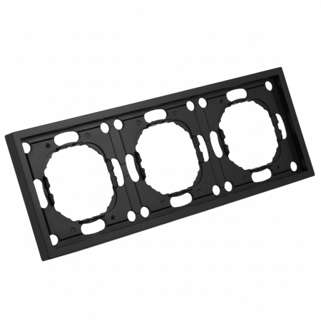 Рамка STEKKER, PFR00-5003-05 3-местная, серия Эмили, черный уголь, soft touch 49860