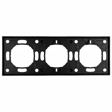 Рамка STEKKER, PFR00-5003-05 3-местная, серия Эмили, черный уголь, soft touch 49860