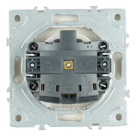 Розетка 1-местная с крышкой с защ. штор, STEKKER, с/з, IP42, 250В, 16А, серия Эмили, RST16-5112-08, кашемир, soft touch 49907