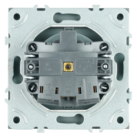 Розетка 1-местная с крышкой с защ. штор, STEKKER, с/з, IP42, 250В, 16А, серия Эмили, RST16-5112-09, антрацит, soft touch 49933