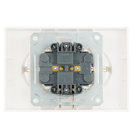 Розетка 2-местная с защитной шторкой, STEKKER, с/з, 250В, 16А, серия Эмили, RST16-5114-01, белый фарфор, soft touch 49882