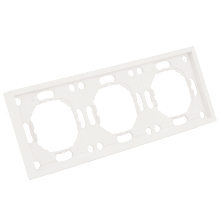 Рамка STEKKER, PFR00-5003-01 3-местная, серия Эмили, белый фарфор, soft touch 49886