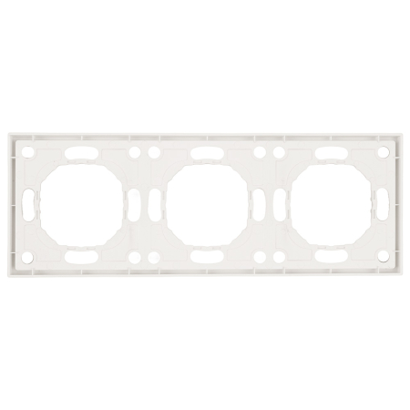 Рамка STEKKER, PFR00-5003-01 3-местная, серия Эмили, белый фарфор, soft touch 49886
