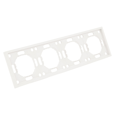 Рамка STEKKER, PFR00-5004-01 4-местная, серия Эмили, белый фарфор, soft touch 49887