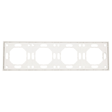 Рамка STEKKER, PFR00-5004-01 4-местная, серия Эмили, белый фарфор, soft touch 49887