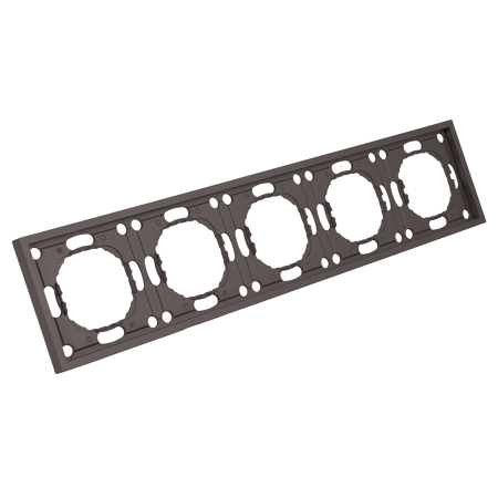 Рамка STEKKER, PFR00-5005-09 5-местная, серия Эмили, антрацит, soft touch 49940