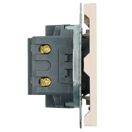 Розетка 2-местная USB + Type C (механизм), STEKKER, 250В, 20W, серия Эмили, RST10-5115-08, кашемир, soft touch 49905