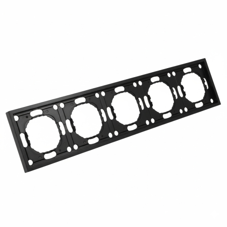 Рамка STEKKER, PFR00-5005-05 5-местная, серия Эмили, черный уголь, soft touch 49862