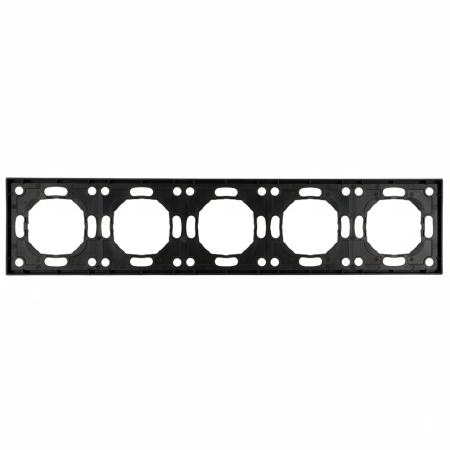Рамка STEKKER, PFR00-5005-05 5-местная, серия Эмили, черный уголь, soft touch 49862