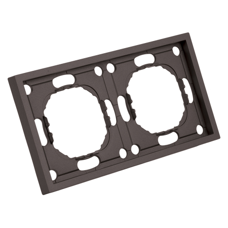 Рамка STEKKER, PFR00-5002-09 2-местная, серия Эмили, антрацит, soft touch 49937