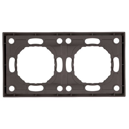 Рамка STEKKER, PFR00-5002-09 2-местная, серия Эмили, антрацит, soft touch 49937