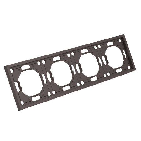 Рамка STEKKER, PFR00-5004-09 4-местная, серия Эмили, антрацит, soft touch 49939