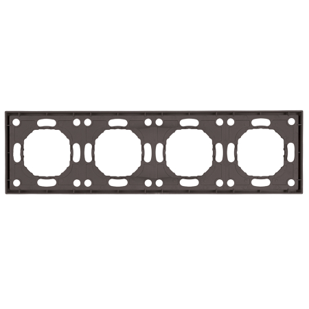 Рамка STEKKER, PFR00-5004-09 4-местная, серия Эмили, антрацит, soft touch 49939