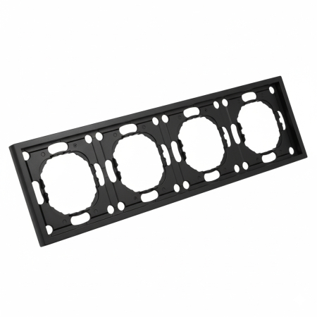 Рамка STEKKER, PFR00-5004-05 4-местная, серия Эмили, черный уголь, soft touch 49861