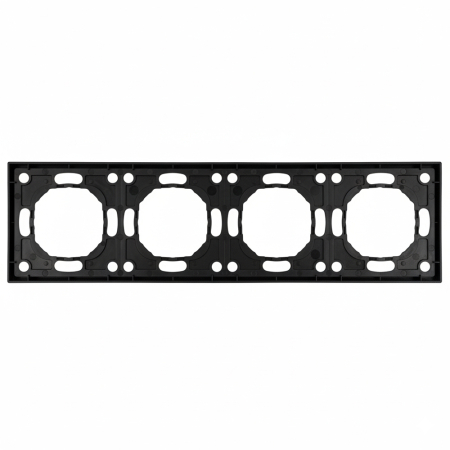 Рамка STEKKER, PFR00-5004-05 4-местная, серия Эмили, черный уголь, soft touch 49861