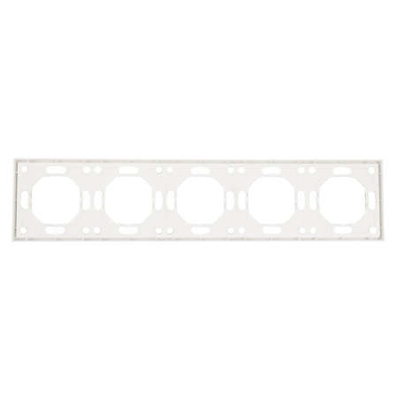 Рамка STEKKER, PFR00-5005-01 5-местная, серия Эмили, белый фарфор, soft touch 49888