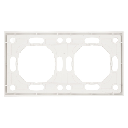 Рамка STEKKER, PFR00-5002-01 2-местная, серия Эмили, белый фарфор, soft touch 49885
