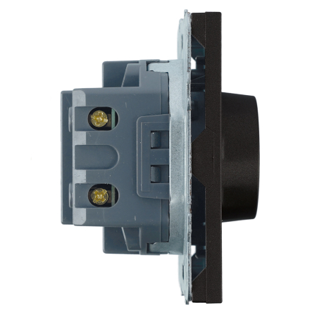 Выключатель диммирующий (механизм), STEKKER, 250В, 500W, серия Эмили, RSW10-5106-05, черный уголь, soft touch 49842