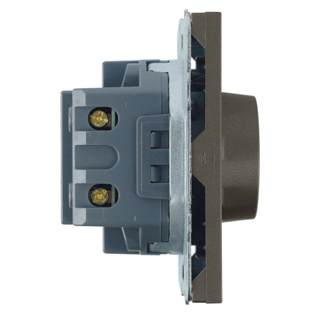 Выключатель диммирующий (механизм), STEKKER, 250В, 500W, серия Эмили, RSW10-5106-09, антрацит, soft touch 49920
