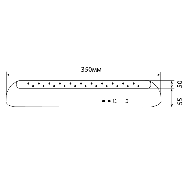 Светильник аккумуляторный, 22 LED AC/DC, черный, EL14 51648