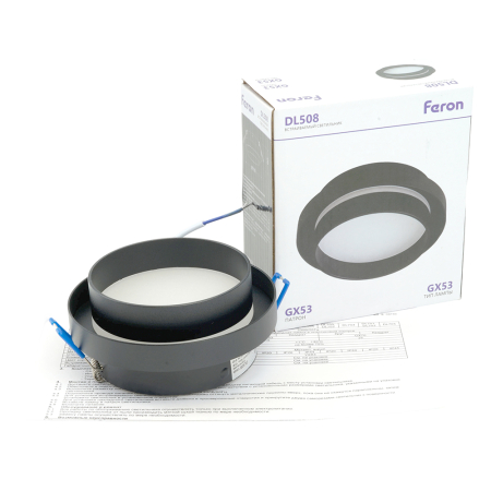 Светильник встраиваемый Feron DL508 потолочный GX53 черный 51669