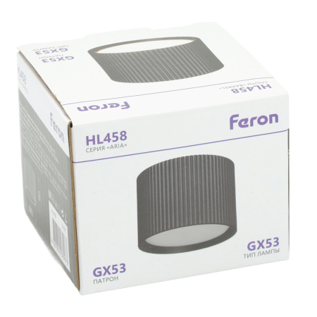 Светильник потолочный Feron HL458  Barrel ARIA 12W, 230V, GX53, черный 51671