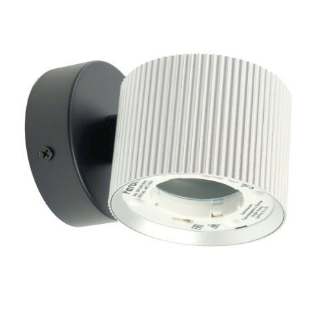 Светильник  настенный Feron HL4580 ARIA 12W, 230V,GX53, серебро + черный IP20 51676