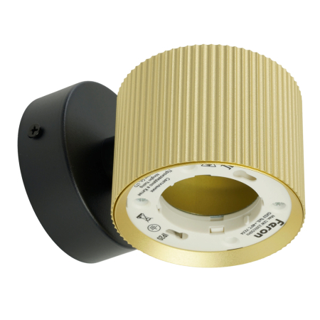 Светильник  настенный Feron HL4580 ARIA 12W, 230V,GX53, золото+черный IP20 51677