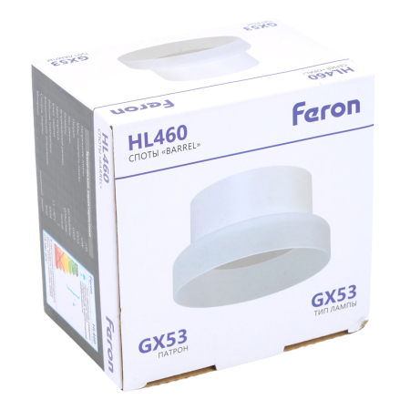 Светильник  настенный Feron HL460 OPAL 12W, 230V, GX53, белый IP20 51682