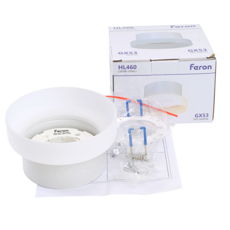 Светильник  настенный Feron HL460 OPAL 12W, 230V, GX53, белый IP20 51682