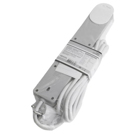 Сетевой фильтр 5-местный с/з STEKKER HM20-51-02 3x1мм2, 1,8 м, серия Optima, белый 50092