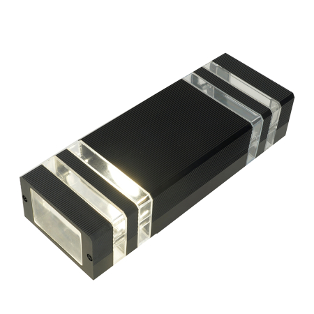 Светильник садово-парковый  Feron.ONE DH0807-P, на стену вверх/вниз,  2*GU10 220-240V, черный пластик 51539