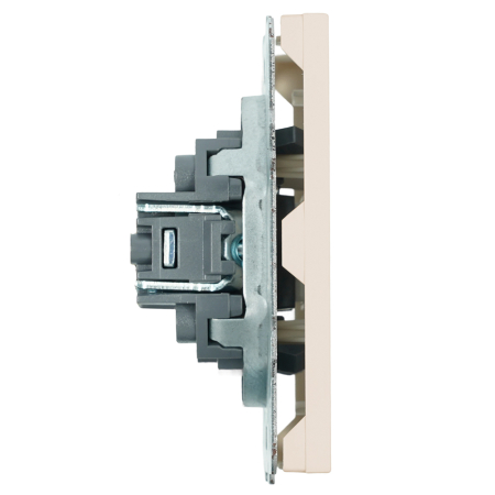 Розетка HDMI 2.0 Type A (механизм), STEKKER, серия Эмили, RST00-5118-08, кашемир, soft touch 50169