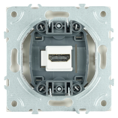 Розетка HDMI 2.0 Type A (механизм), STEKKER, серия Эмили, RST00-5118-08, кашемир, soft touch 50169