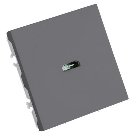 Розетка HDMI 2.0 Type A (механизм), серия Эмили, STEKKER, RST00-5118-10, платиново-серый, soft touch 50170