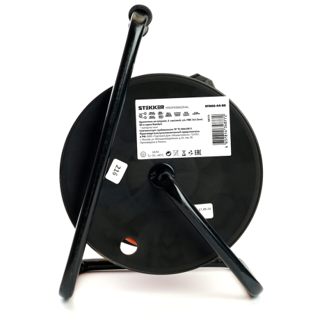 Удлинитель на катушке Stekker STD03-44-50 Standart 4-местный с/з ПВС 3*1,5, оранжевый, 16А, IP44, 50м (29408) 50173
