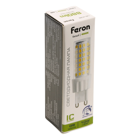 Лампа светодиодная диммируемая Feron LB-438 G9 10W 175-265V 4000K 51742