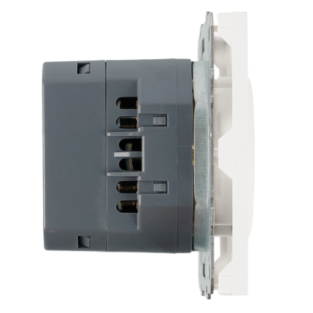 Розетка 1-местная з/ш с/з 16А + USB + Type C (механизм), Stekker, 250В, 20W, серия Эмили, белый фарфор, soft-touch, RST16-5119-01 50217