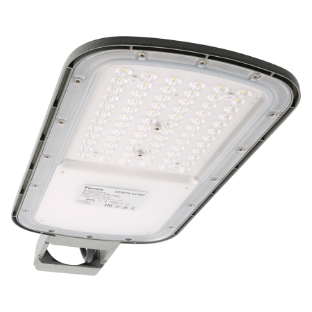 Светодиодный уличный консольный светильник Feron SP3070 50W 5000K AC90-300V, серый 51797