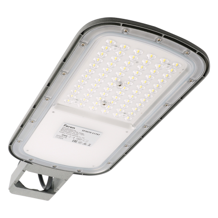 Светодиодный уличный консольный светильник Feron SP3070 50W 5000K AC90-300V, серый 51797