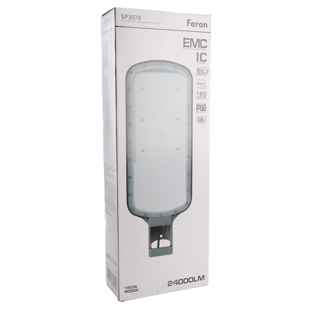 Светодиодный уличный консольный светильник Feron SP3070 150W 4000K AC90-300V, серый 51810