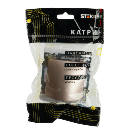 Кабельный вывод (механизм), STEKKER, серия Катрин, шампань, GLS00-7116-02 49467