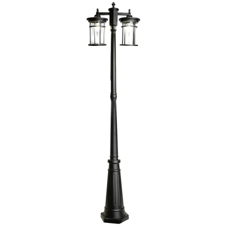 Светильник садово-парковый Feron PL768,  столб 2*60W 230V E27, черный 51822