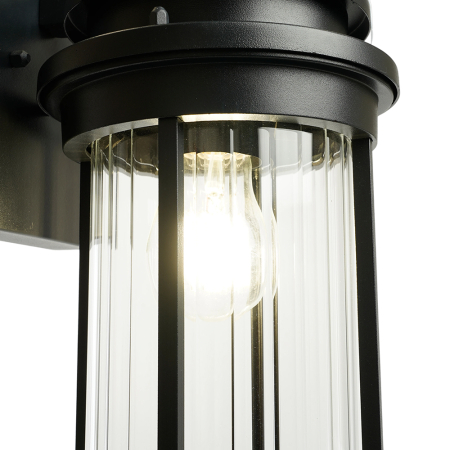 Светильник садово-парковый Feron PL781  на стену вниз 40W 220-240V E27, черный 51838