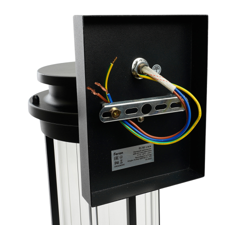Светильник садово-парковый Feron PL781  на стену вниз 40W 220-240V E27, черный 51838