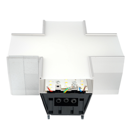 Светильник коннектор Feron AL4036X 6W 660Lm 3000К-4000К-6400K, X-образный, с ручным переключением режимов, серебро, 160*160*70мм возмож. соедин. в линию,серия RetailRay 51874