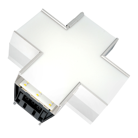Светильник коннектор Feron AL4036X 6W 660Lm 3000К-4000К-6400K, X-образный, с ручным переключением режимов, серебро, 160*160*70мм возмож. соедин. в линию,серия RetailRay 51874